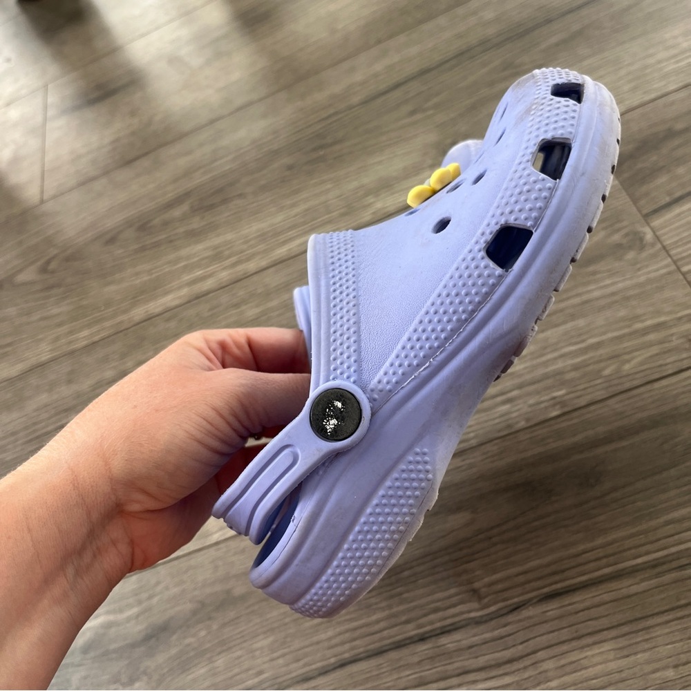 Crocs Girls Purple Clogs Daisy Detail Size C13 - Picture 4 of 6